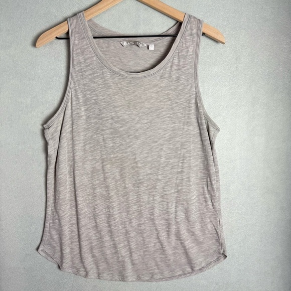 Athleta Tops - Athleta Women’s Open Cut Out Back Tank Top Slub Sleeveless Grey Women's size L